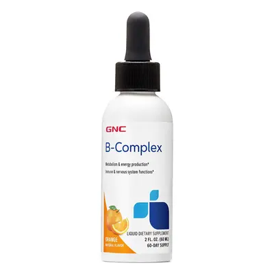 Gnc B-complex, Complexe liquide de vitamines B avec arôme naturel d'orange, 60 ml