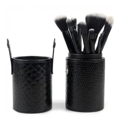 Set de 12 pinceaux de maquillage, étui de rangement noir