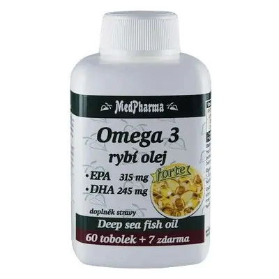 MedPharma OMEGA 3 huile de poisson forte - EPA, DHA 1×67 cps, complément alimentaire