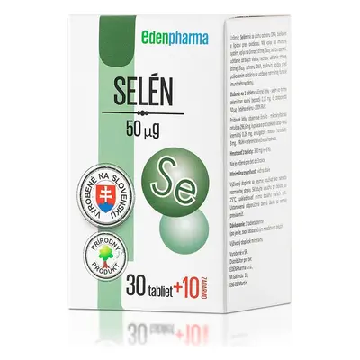 EDENPharma SELEN SELEN 50 μg 1×40 tbl, complément alimentaire