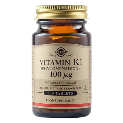 Vitamine K1 100 mcg, 100 comprimés, Solgar