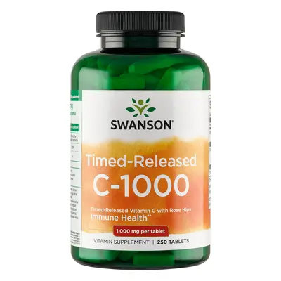 Swanson Timed-Released C-1000 with Rose Hips, vitamine C 1000 mg avec cynorrhodon, 250 comprimés