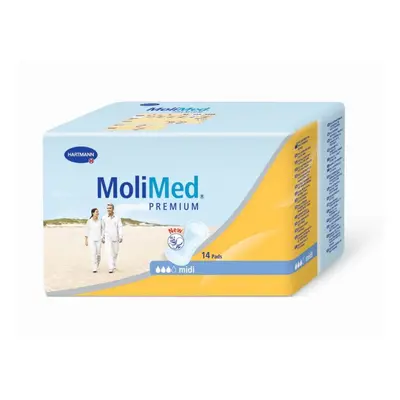 Compresses d'incontinence MoliMed Midi light, 3 gouttes, 14 pièces, Hartmann