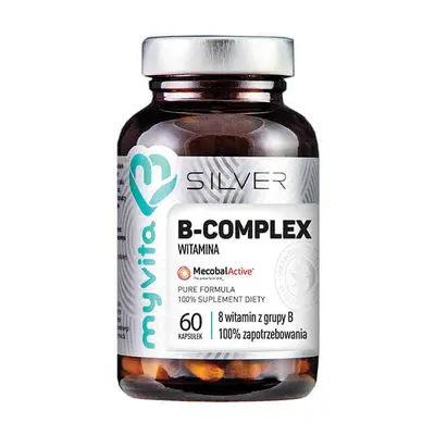 MyVita Silver, Complexe Vitamine B 100%, méthylcobalamine MecobalActive, 60 gélules