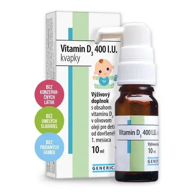 Generica Vitamine D3 400 UI gouttes 10 ml