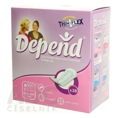 DEPEND ULTRA MINI 1×22 pcs, serviettes pour incontinence 7×19 cm