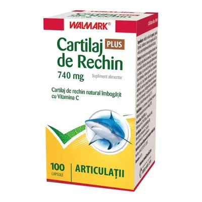 Cartilage de Requin Plus 740 mg avec vitamine C, 100 gélules, Walmark