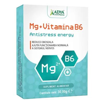 Magnésium + Vitamine B6 Energie anti-stress, 30 gélules, Adya Green Pharma