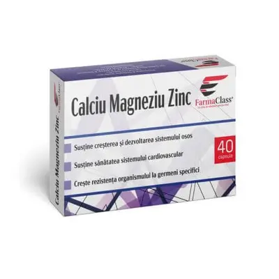 Calcium Magnésium Zinc, 40 gélules, FarmaClass