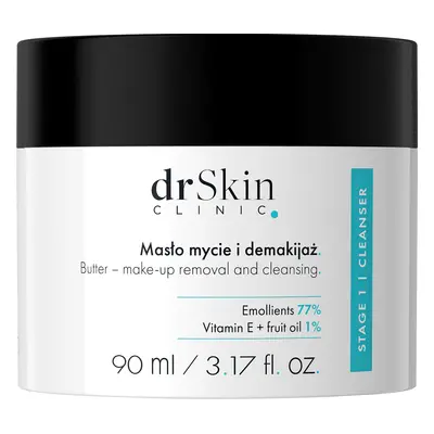 DrSkin Clinic, beurre pour le visage, nettoyant et démaquillant, émollients 77%, vitamine E, hui