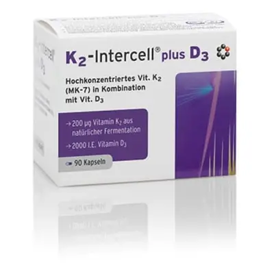 Vitamine K2 - Intercell plus D3 90 gélules Intercell