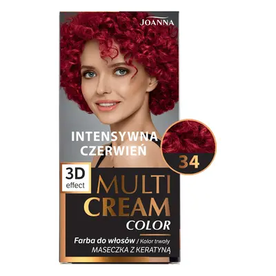 Joanna Multi Cream Color, teinture pour cheveux, 34 rouge intense, 1 pièce