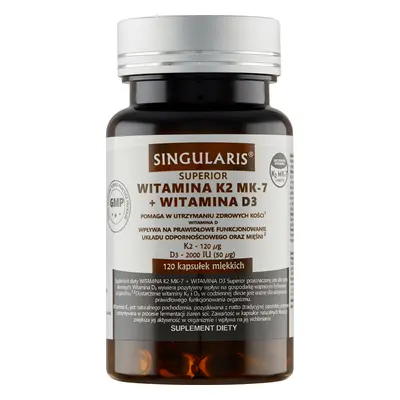 Singularis Superior Vitamine K2 MK7 120 µg + D3 2000 IU, 120 gélules