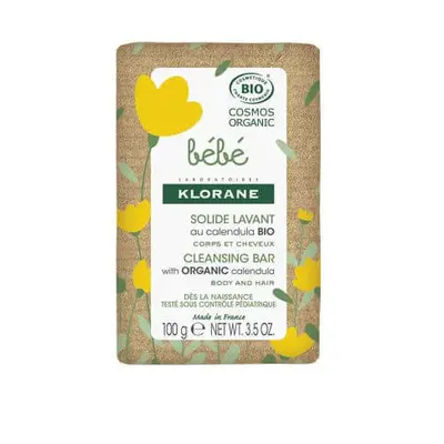 Savon solide bio pour le corps et les cheveux, 100 g, Klorane Baby