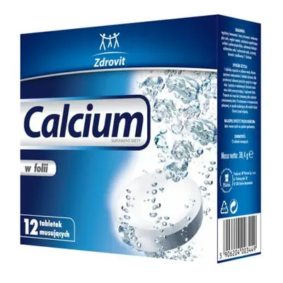 Zdrovit Calcium en papillote, 12 comprimés effervescents