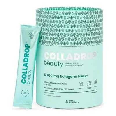 Colladrop Beauty 10000 mg collagène marin HMG mojito 30 sachets Aura Herbals