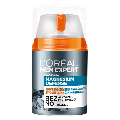 L&#39;Oréal Men Expert, Magnesium Defense, crème hydratante visage, hypoallergénique, 50 ml