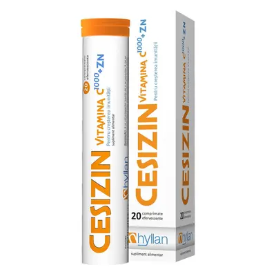 Cesizin Vitamine C 1000 +Zn, 20 comprimés effervescents, Hyllan