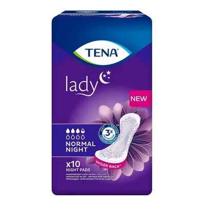 Lady Normal Night Urinary Incontinence Pads (19780), 10 pièces, Tena