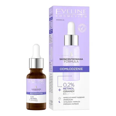 Eveline Cosmetics Formule concentrée, sérum rajeunissant, 0,2% rétinol, 18 ml