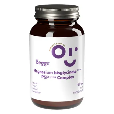 Beggs Magnésium Bisglycinate 380mg + P5P Complex 1.4mg 60 gélules