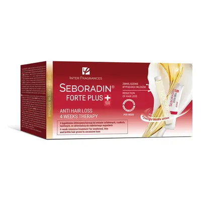 Seboradin Forte Plus, traitement anti-chute, 5,5 ml x 24 ampoules + sérum, 4 x 6 g