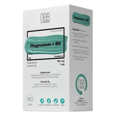 nesVITAMINS Magnésium 165 mg + B6 1 mg 1×60 cps, complément alimentaire