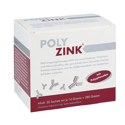 PolyZink, vitamines et minéraux, 14 g x 20 sachets