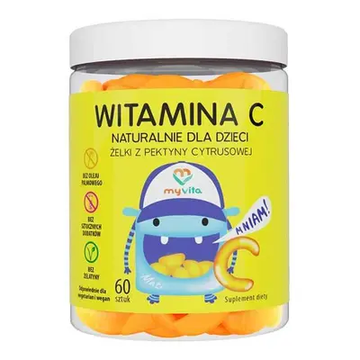 MyVita Vitamine C, bonbons naturels pour enfants, 60 pièces