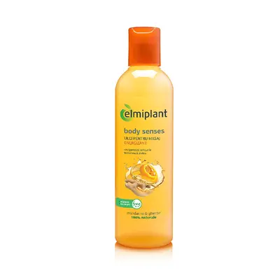 Huile de massage énergisante à la mandarine et au gingembre, 250 ml, Elmiplant