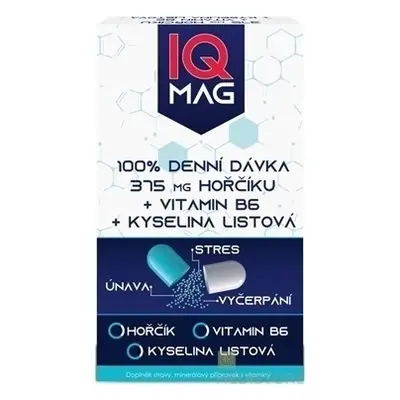 IQ Magnésium 375 mg + B6 1×60 cps, complément alimentaire