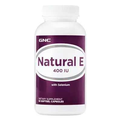 Vitamine E naturelle 400 UI avec sélénium (077967), 90 capsules, GNC