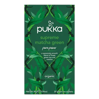 Pukka Supreme Matcha Green Organic, thé vert au Matcha, 1,5 g x 20 sachets