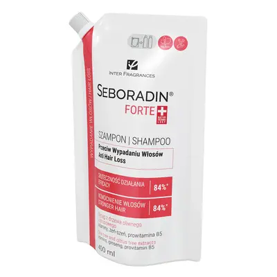 Seboradin Forte, shampoing contre la chute des cheveux, recharge, 400 ml