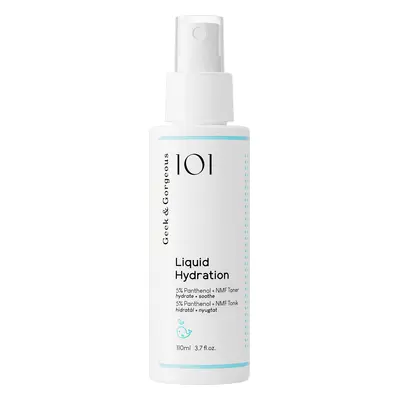 Geek & Gorgeous Liquid Hydration, tonique hydratant et apaisant pour le visage, 110 ml