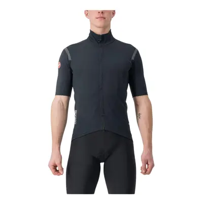 Maillot Castelli Gabba Ros 2 Rosso Corsa Gore-Tex Infinium Manga Corta Negro Gris, Taille M