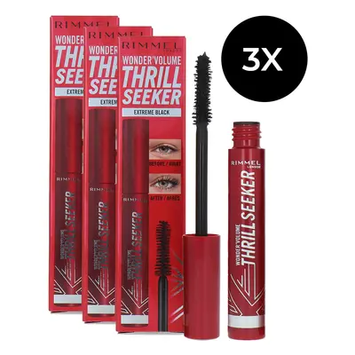 Rimmel Wonder'Volume Thrill Seeker Mascara - Extreme Black (Ensemble de 3)