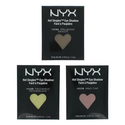 NYX Hot Singles Refill Set B Le fard à paupières (Ensemble de 3)