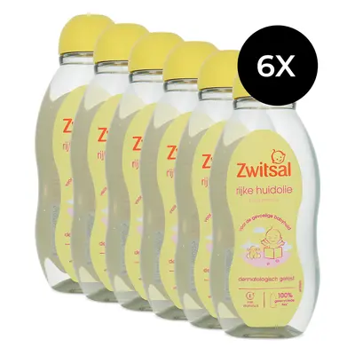 Zwitsal Rijke Huidolie - 6 x Huile de peau riche - 6 x 200 ml