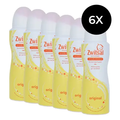 Zwitsal Deodorant Spray Original - 6 x 100 ml