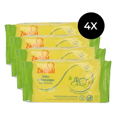 Zwitsal Lingettes Lotion (4 x 65 pièces)