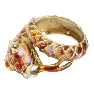 BAGUE SERPENT ÉMAILLÉE - Bague Vintage - bijou de luxe certifié