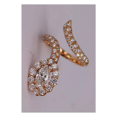 Bague serpent marquise Or jaune Diamant - Bague Vintage - bijou de luxe certifié