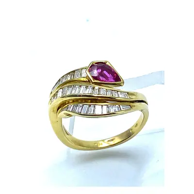 Bague serpent rubis et diamants - Bague Vintage - bijou de luxe certifié