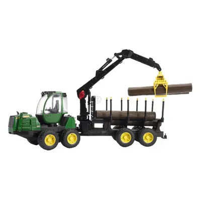 Bruder | Jouet John Deere Porteur 1210E avec 4 grumes et grappin