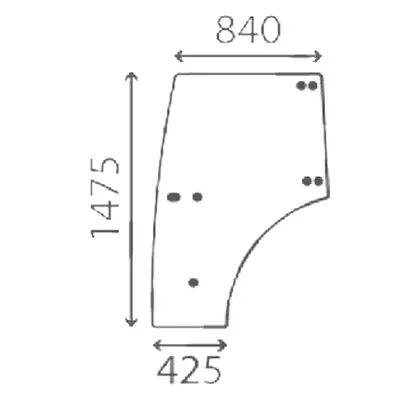 Porte gauche VA064555 Massey ferguson