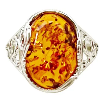 Bague Ambre Capucine - Argent 925