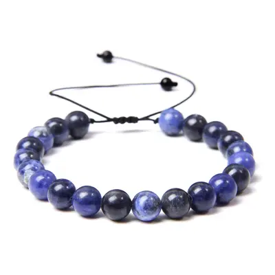 Bracelet Sodalite - Pierres boules 8mm cordon ajustable