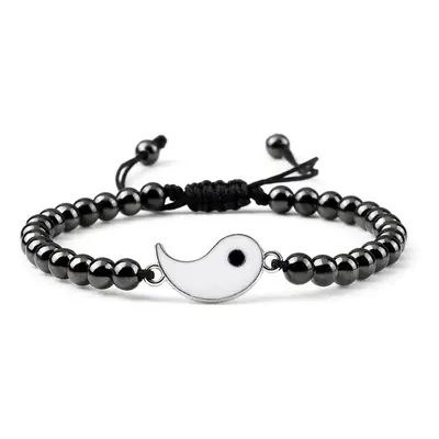 Bracelet Hématite - Yin - Cordon ajustable