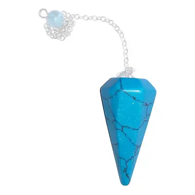 Pendule Howlite bleue - Hexagonal